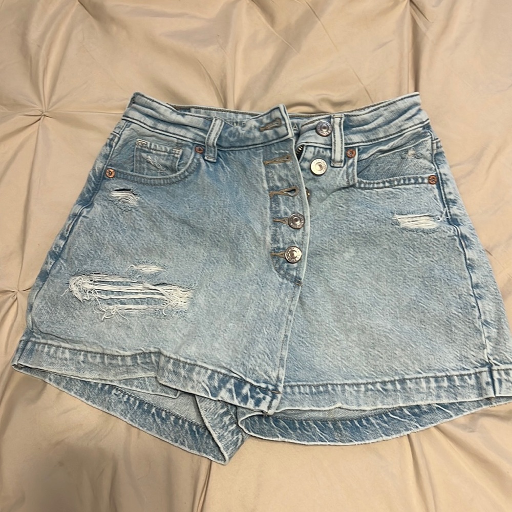 American Eagle denim skort, size 0